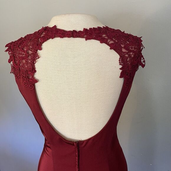 KLEINFELD Formal Dress Sz 6 Gown Bridesmaid Prom Holiday Burgundy Red Party EUC - Picture 9 of 16